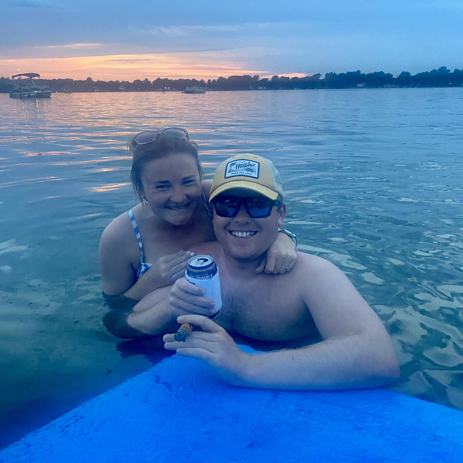 Lake season is our favorite. Matt especially loves when it overlaps with football season! 😉