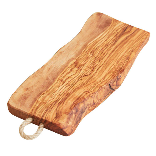 Verve Culture Olivewood Charcuterie Board with Rope Handle