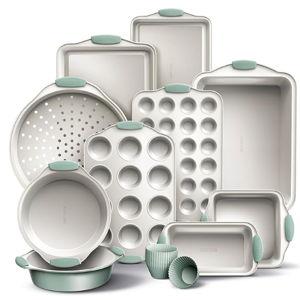 Country Kitchen Nonstick Stackable Bakeware Set - Durable, Easy Release Baking Set- 22 Pc. Includes Silicone Muffin Cups