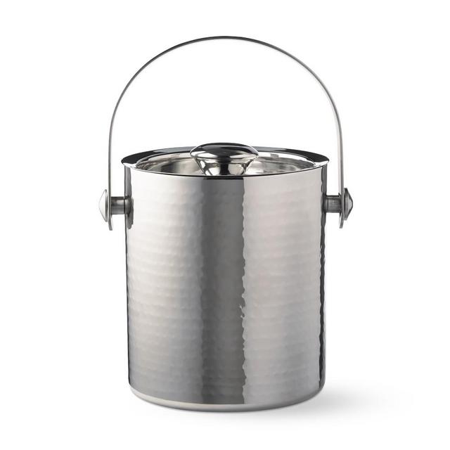 Hammered Stainless-Steel Ice Bucket