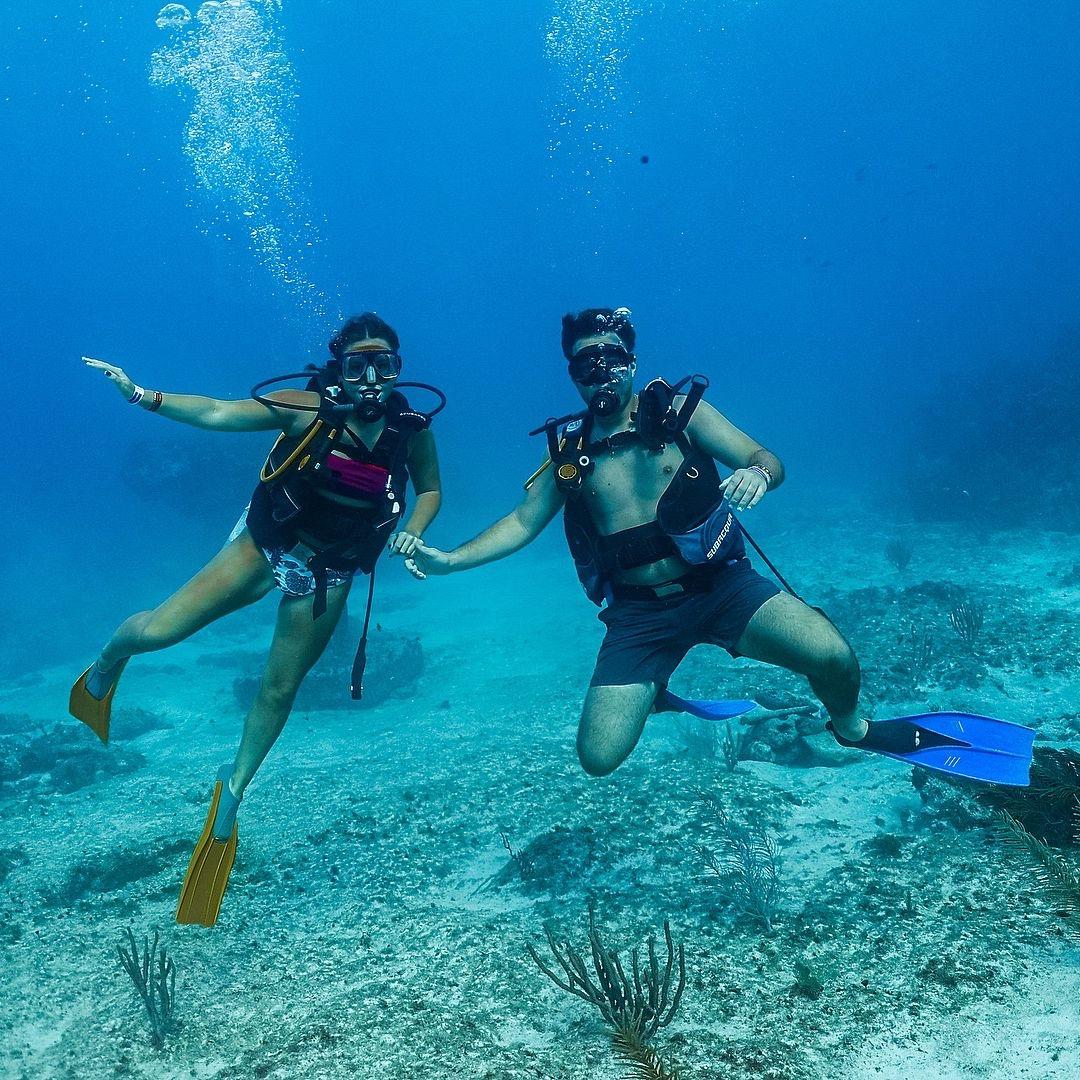 Scuba diving in Mexico together!