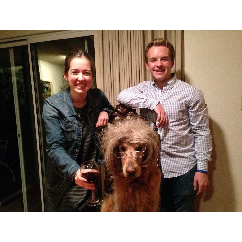 Jack attended a number of Hogan birthday dinners in Palo Alto, another perk of going to school in Santa Clara. At these dinners, everyone was welcomed as family, including the golden retrievers.