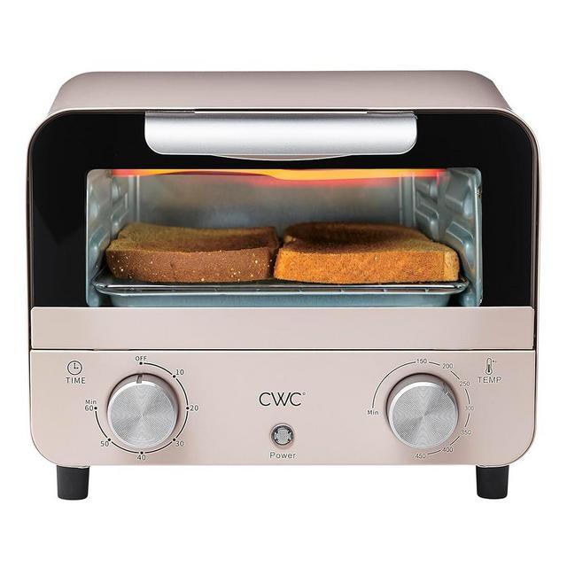 COOK WITH COLOR Toaster Oven: 600W Power, Precision Timer, Auto Shutoff, and Culinary Delights Up To 450 Degrees, Pink