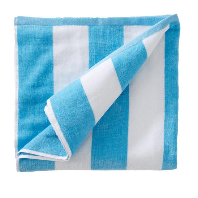 Great Bay Home Novia Cotton Oversize Velour Beach Towel