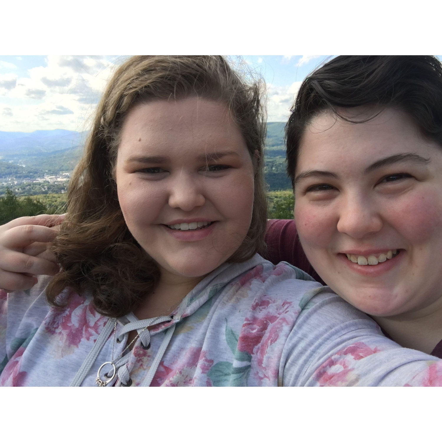 Returned to the Berkshires and took a selfie in the same place as our first picture together.