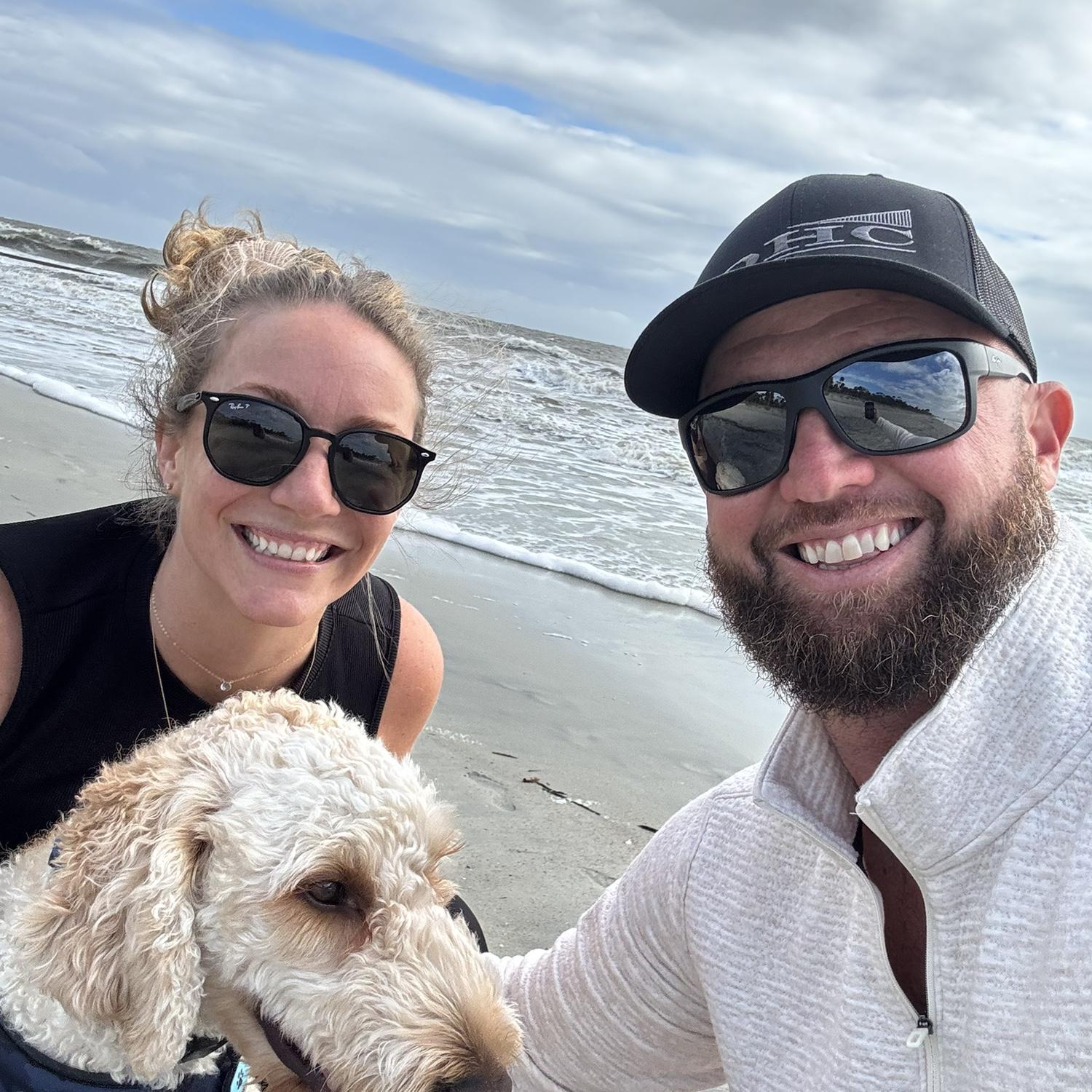 Weller's first beach trip. Huntington Island.