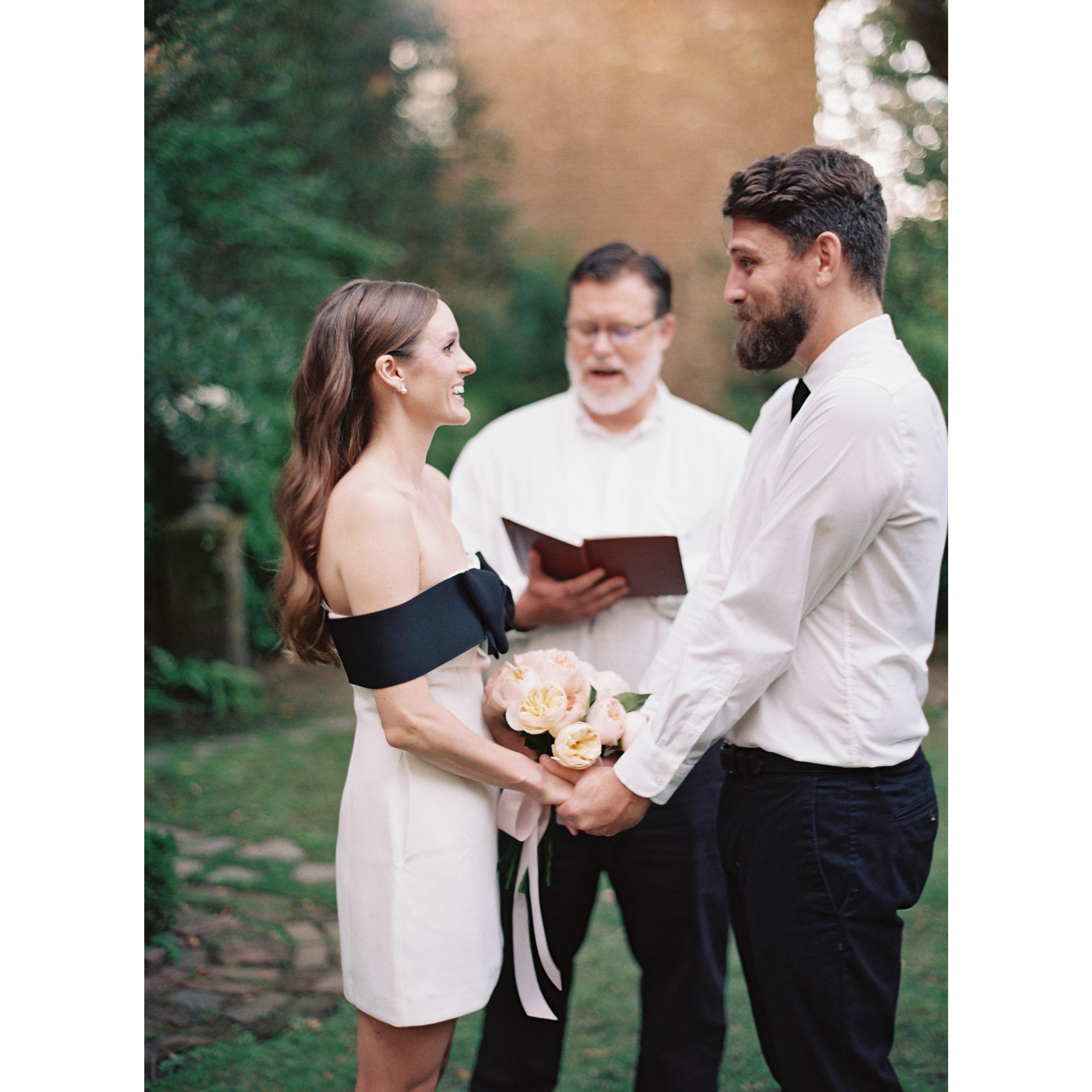 The book Bob is reading from is an empty journal, aside from his included speech. He gave the journal to us as a gift, so we can add entries on our future anniversaries.