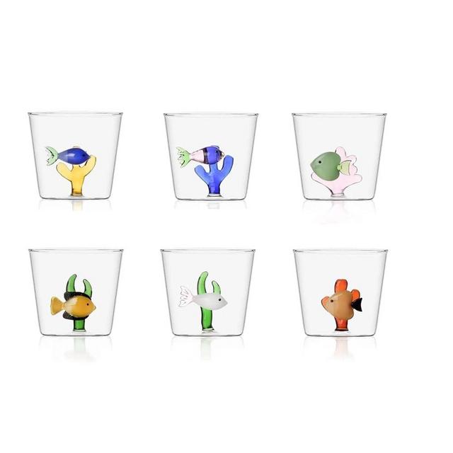 Ichendorf - Set of 6 Aqua Marine Garden Glasses - Design Alessandra Baldereschi