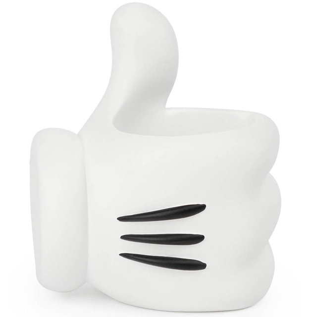 Jay Franco Disney Mickey Mouse Tumbler - White Resin Toothbrush/Pen Holder - Bathroom Décor