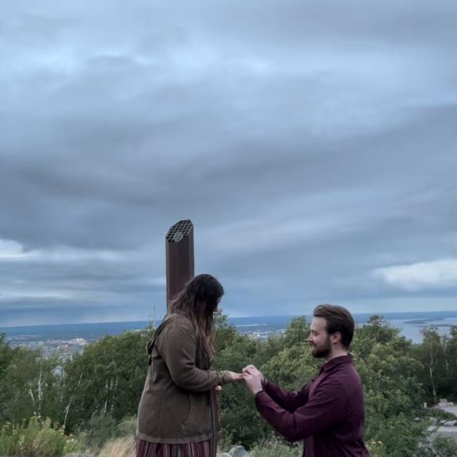 He popped the question