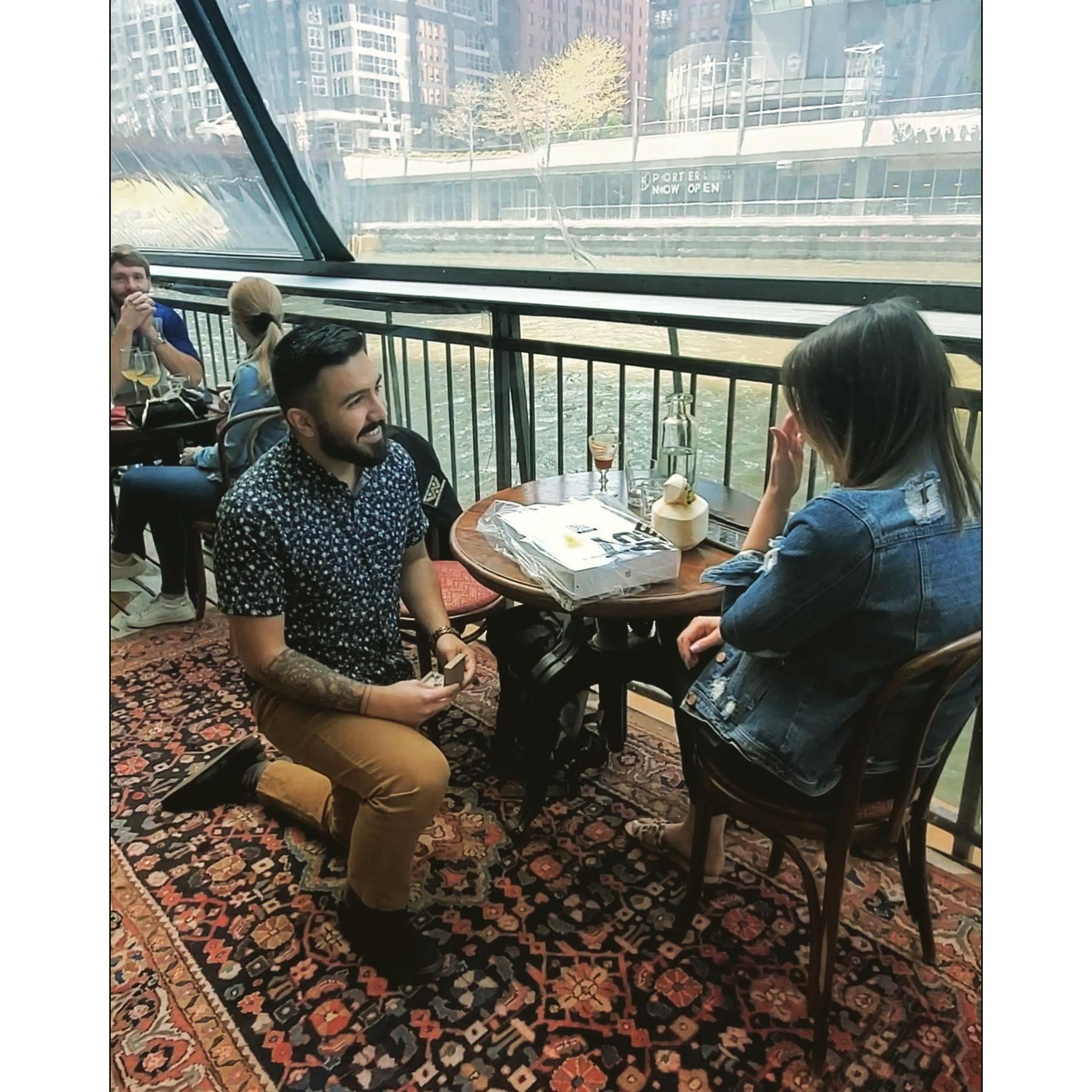 Daanish proposing to Liz on May 1, 2021