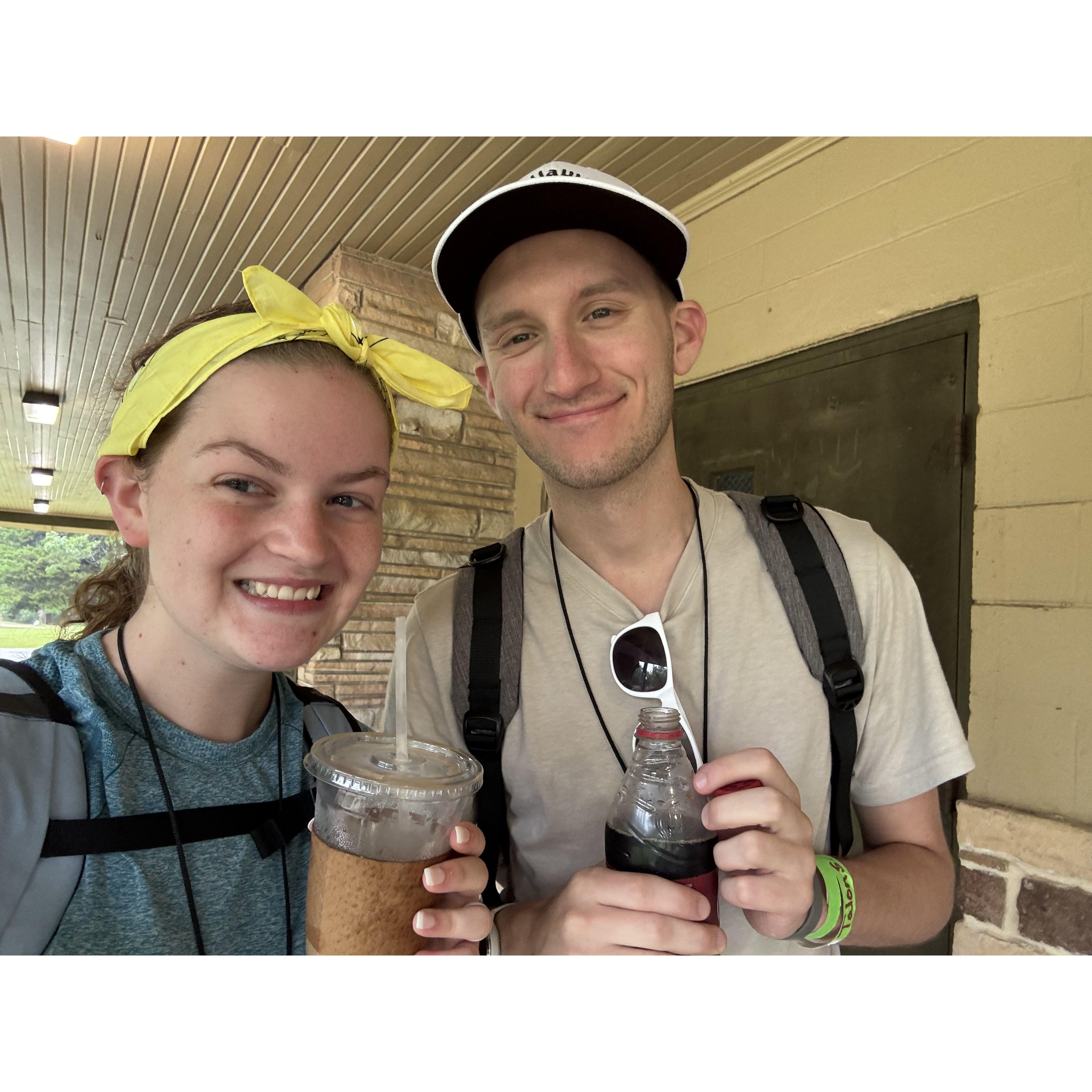 We both have different versions of caffine in the morning...