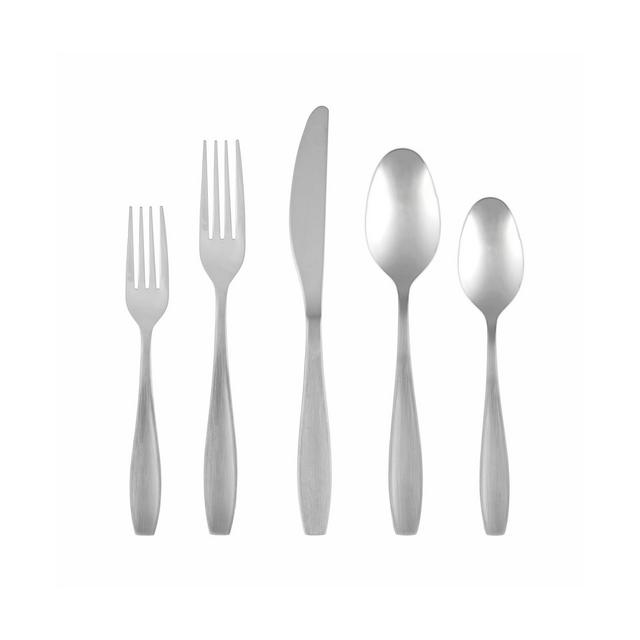 Tyrus Satin Mirror 89-Piece Flatware Set, Service for 12
