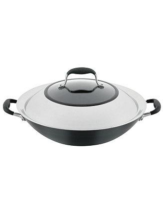 Advanced Home Hard-Anodized 14" Nonstick Wok with Side Handles