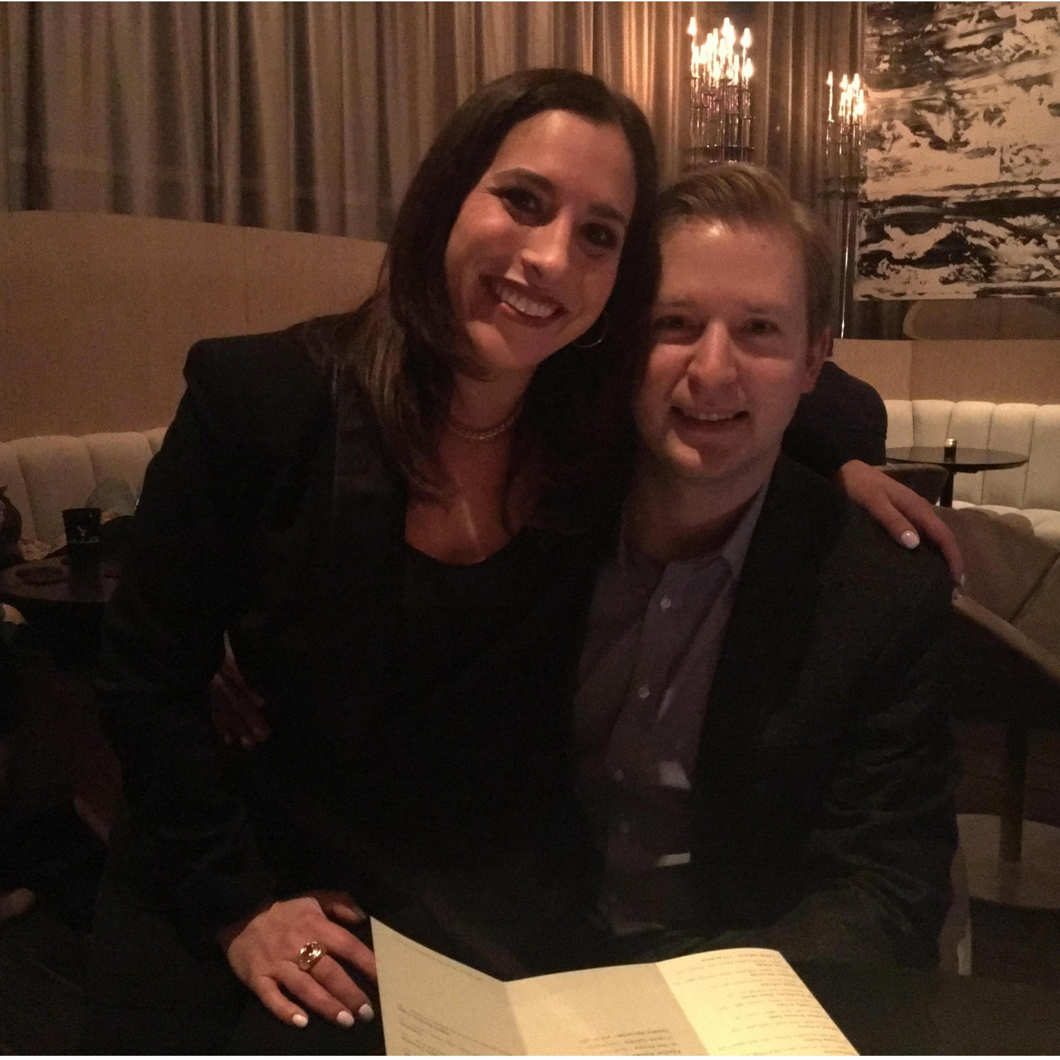 Having cocktails at Aviary.