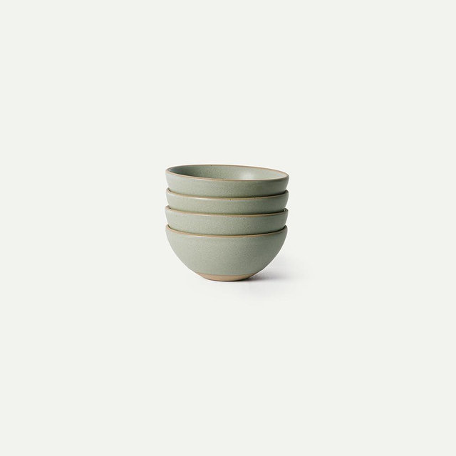MORA Small Bowls Set of 4, 16oz Ceramic Pottery Dessert Bowls - Microwave, Oven and Dishwasher Safe - Thyme