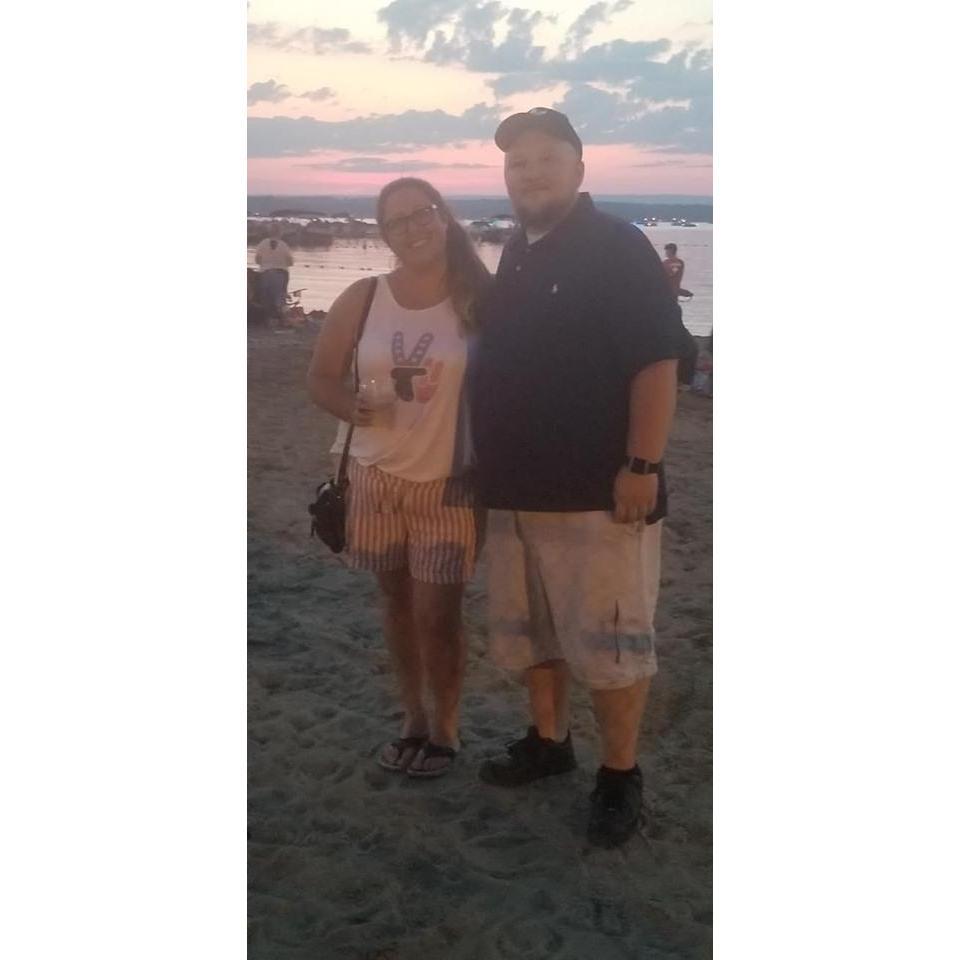 Celebrating 5 years together at Browns Beach Fireworks in Saratoga Springs 2019