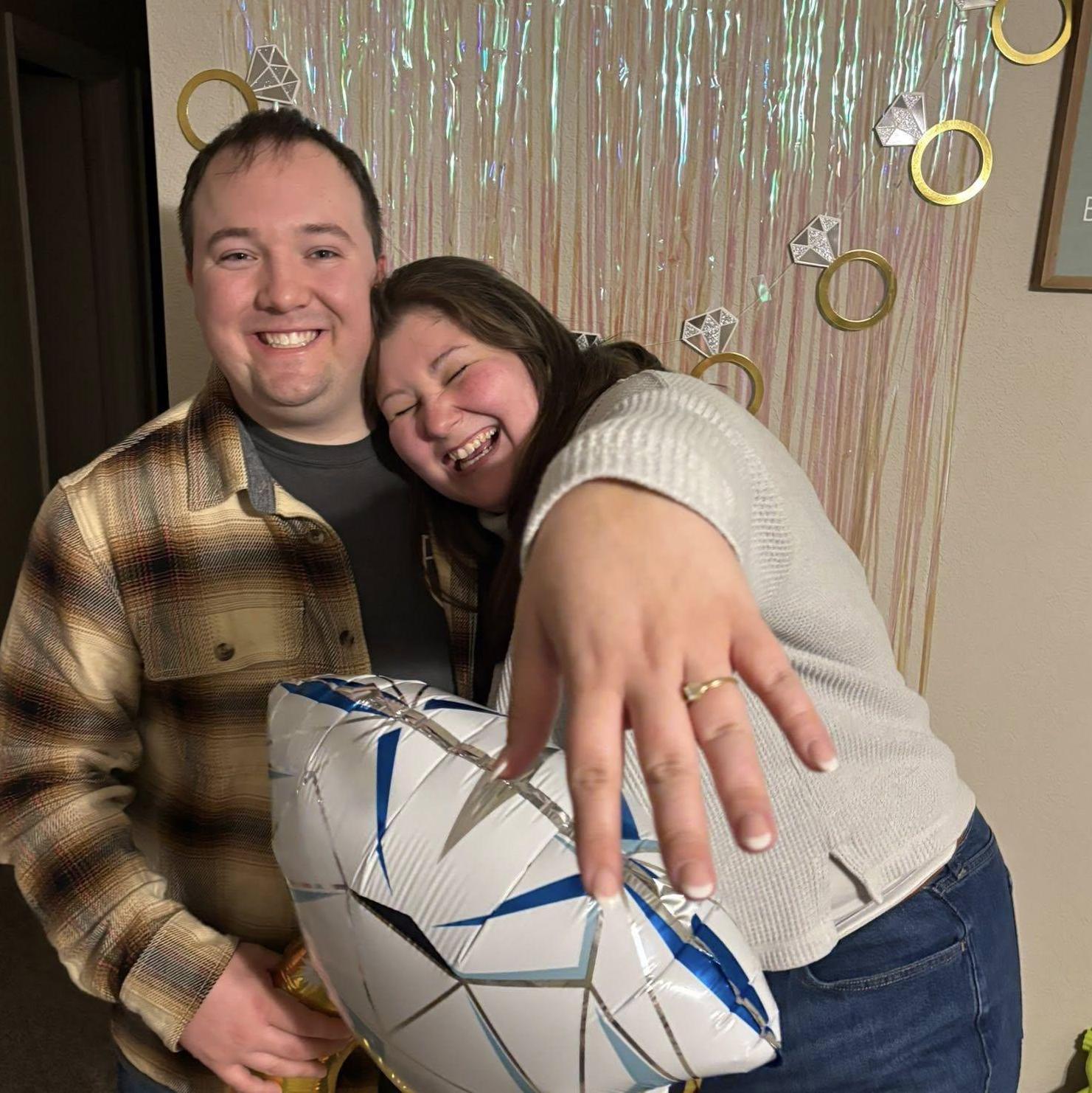 Celebrating our engagement with Hollys friends