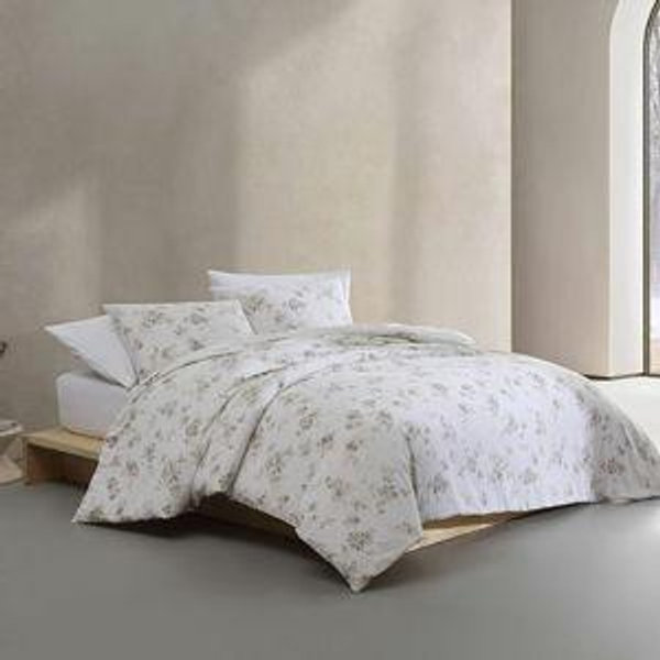 Calvin Klein - King Comforter Set, Floral Inspired Soft Bedding with Matching Shams, Oeko-Tex Certified (Eternity Floral Beige, King)