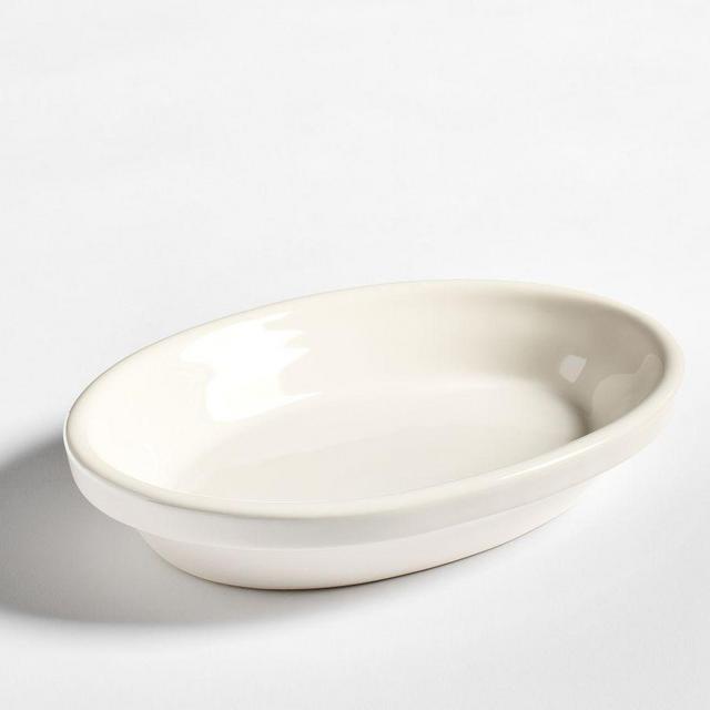 Heirloom Stoneware Oval Serving Platter - White