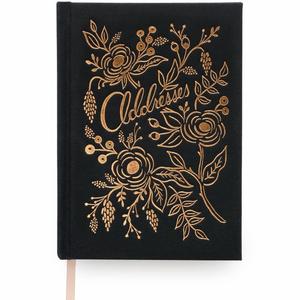 ABH001 - Raven Address Book with Book Cloth Cover by Rifle Paper Co.