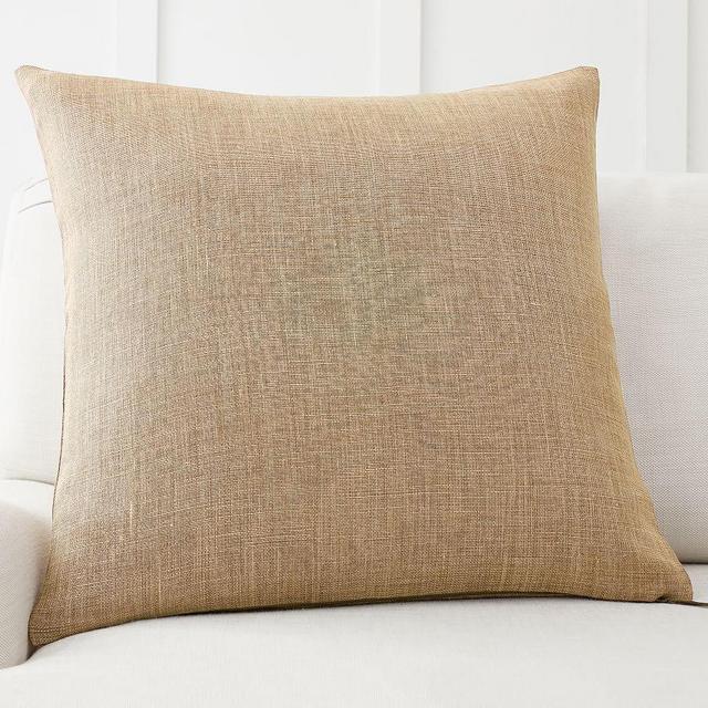 Belgian Linen Pillow Cover, 24 x 24", Straw
