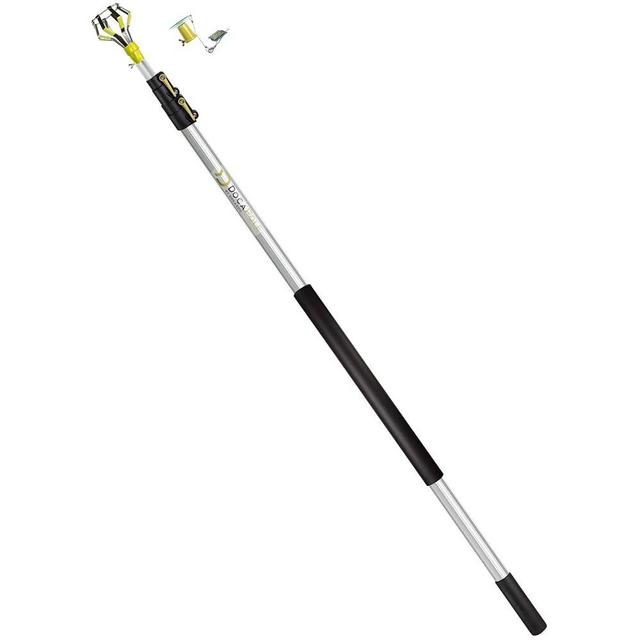 DOCAZOO, DocaPole 7-30 Foot High Ceiling Light Bulb Changer and Extendable Telescopic Extension Pole for High Ceilings and Recessed Lights, Cage + Suction Cup Style