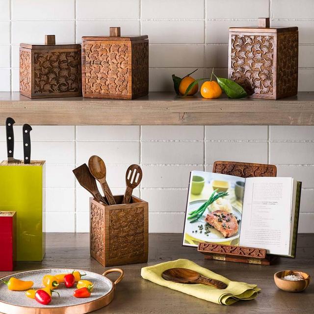 Rosewood Ginkgo Kitchen Cookbook & Ipad holder