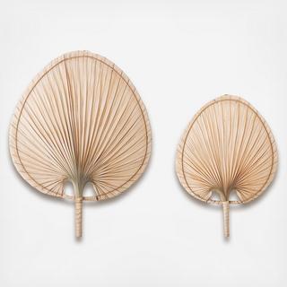 2-Piece Decorative Palm Leaf Fan Set