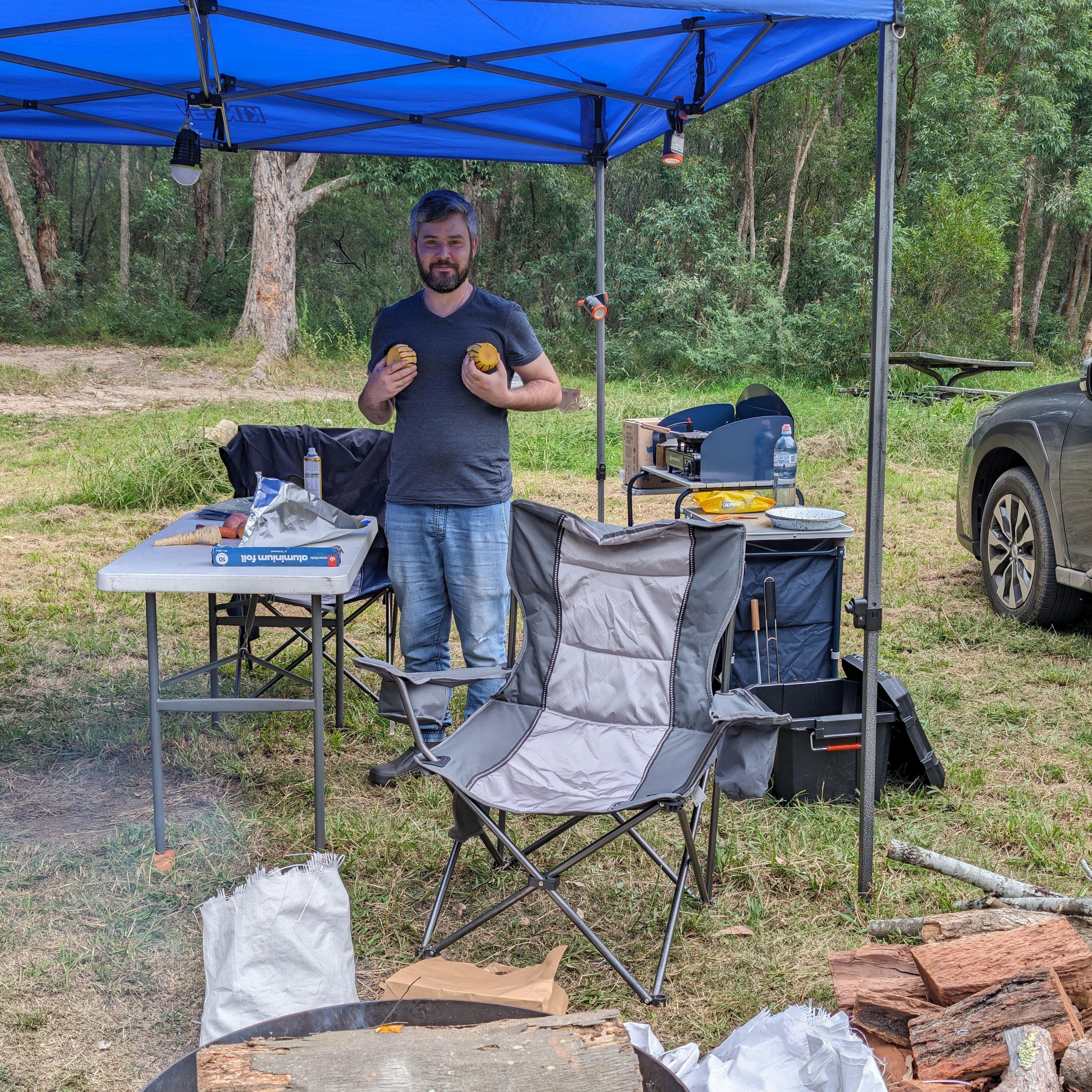 Laarni was NOT a camping person, but after her first camp during Covid with a drop toilet, she was hooked... to marshmallows and FIRE. 🏕️🔥