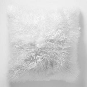 Mongolian Lamb Pillow Cover - Stone White (Square)