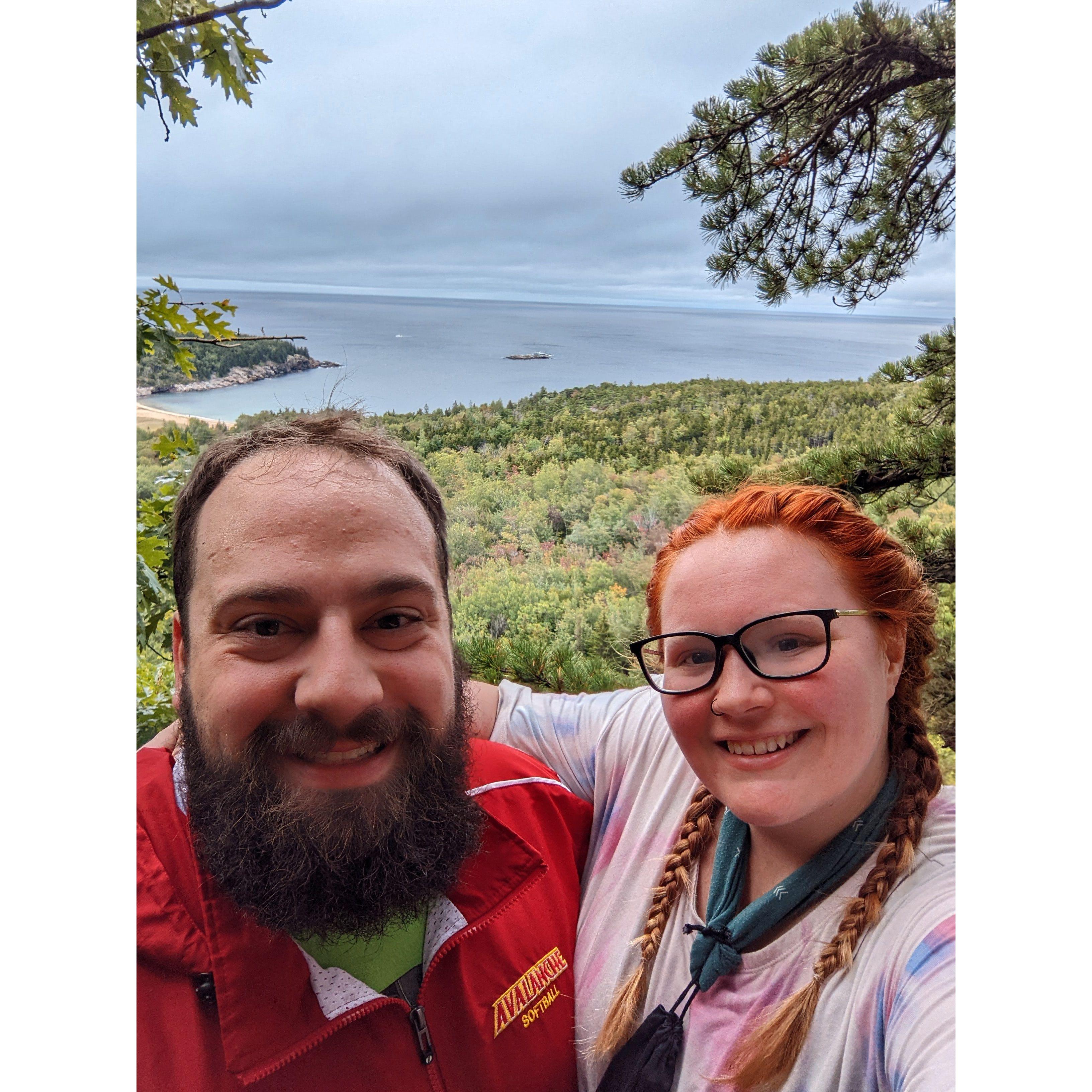 A quick pic taken on a cliff edge while hiking the beehive trail in Acadia National Park. Summer 2022