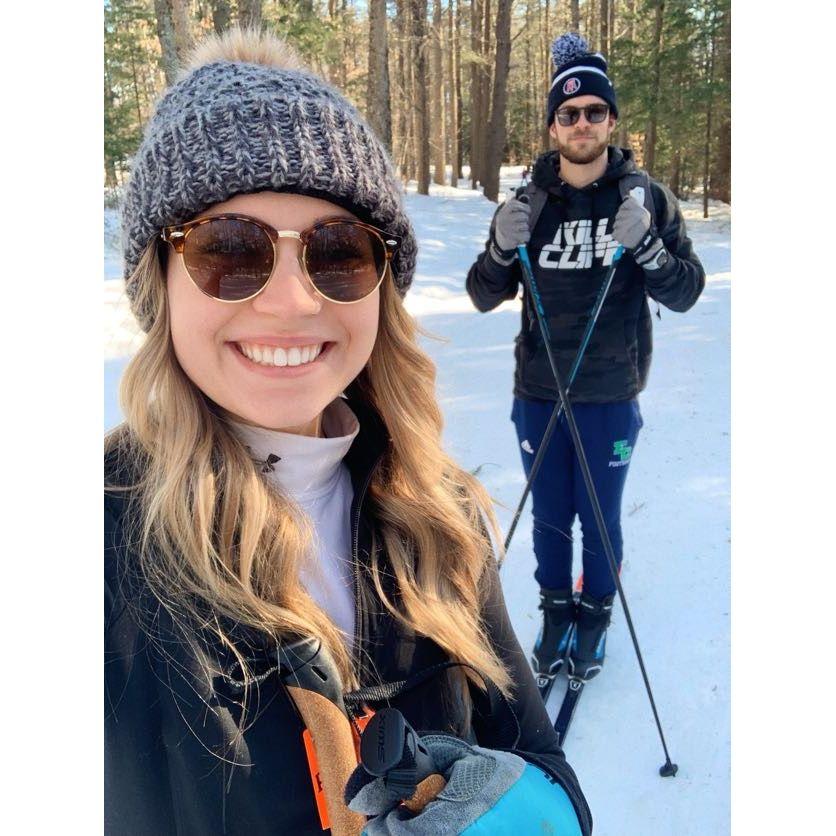 Liv takes Caleb cross country skiing!
