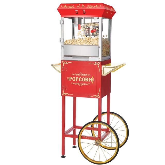 Vintage Style Popcorn Machine and Cart