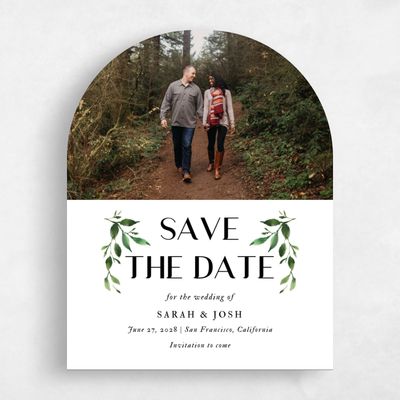 White Arch Wedding Save the Date - Madilou Photo
