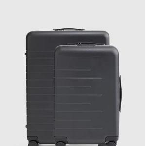 Carry-On & Medium Check-In Suitcase Set in Black