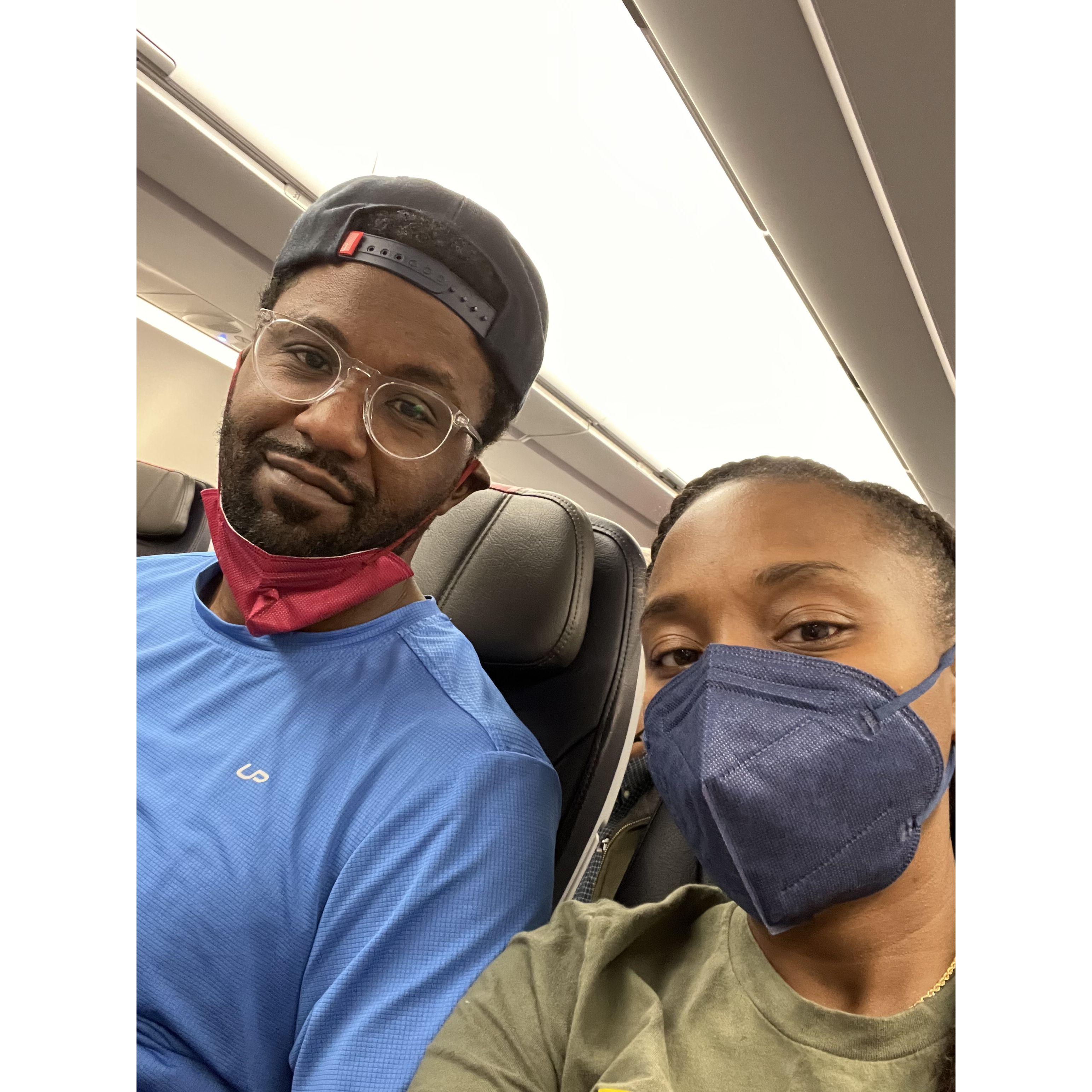 1st time on a plane together!