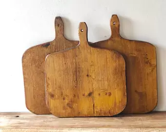 Set of Three Bread Boards, Reclaimed Wood Bread Boards from France, French Charcuterie Board, Cheese Boards,