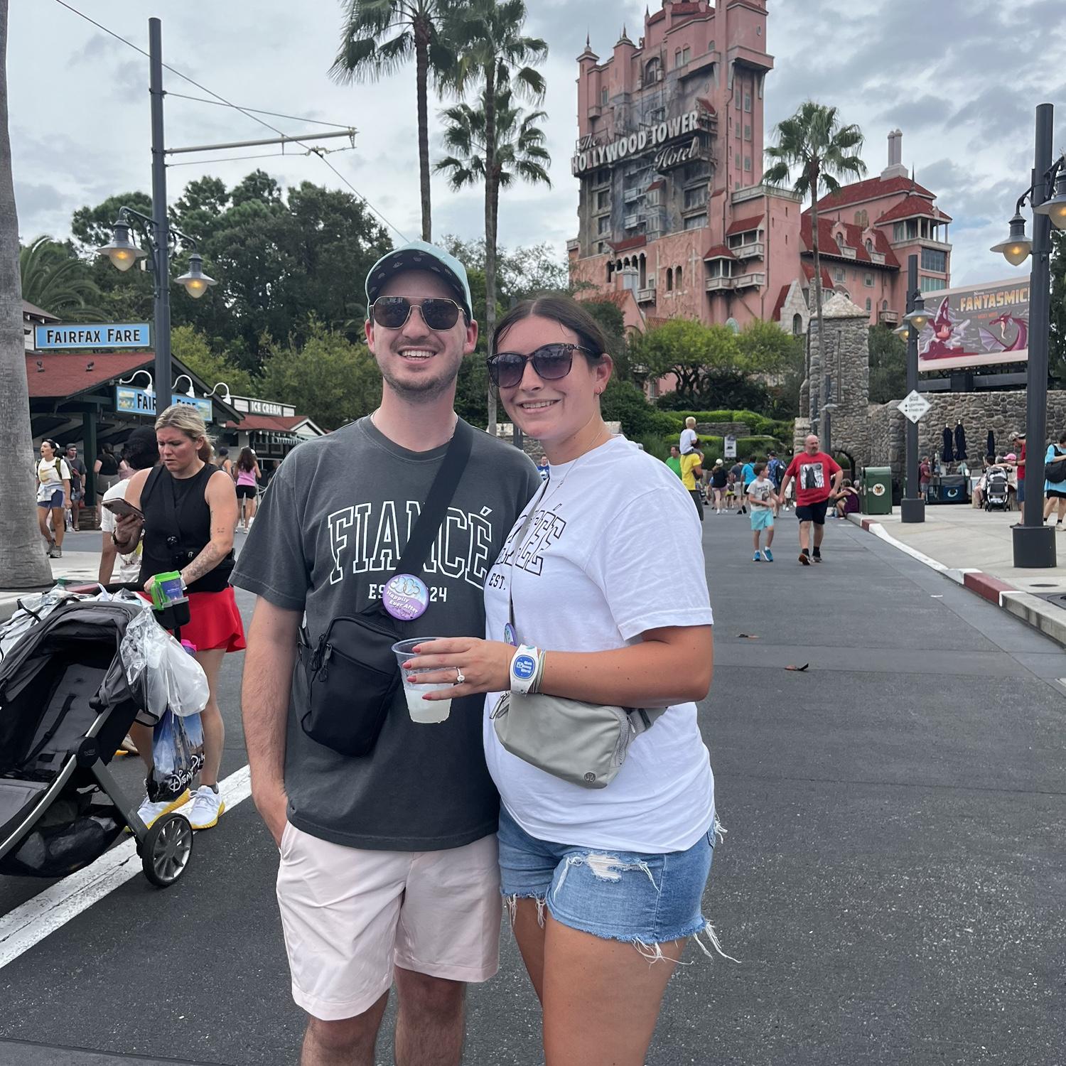 Shortly after the proposal the couple celebrated in Disney! (yes Mackenzie made Steve wear matching tshirts)