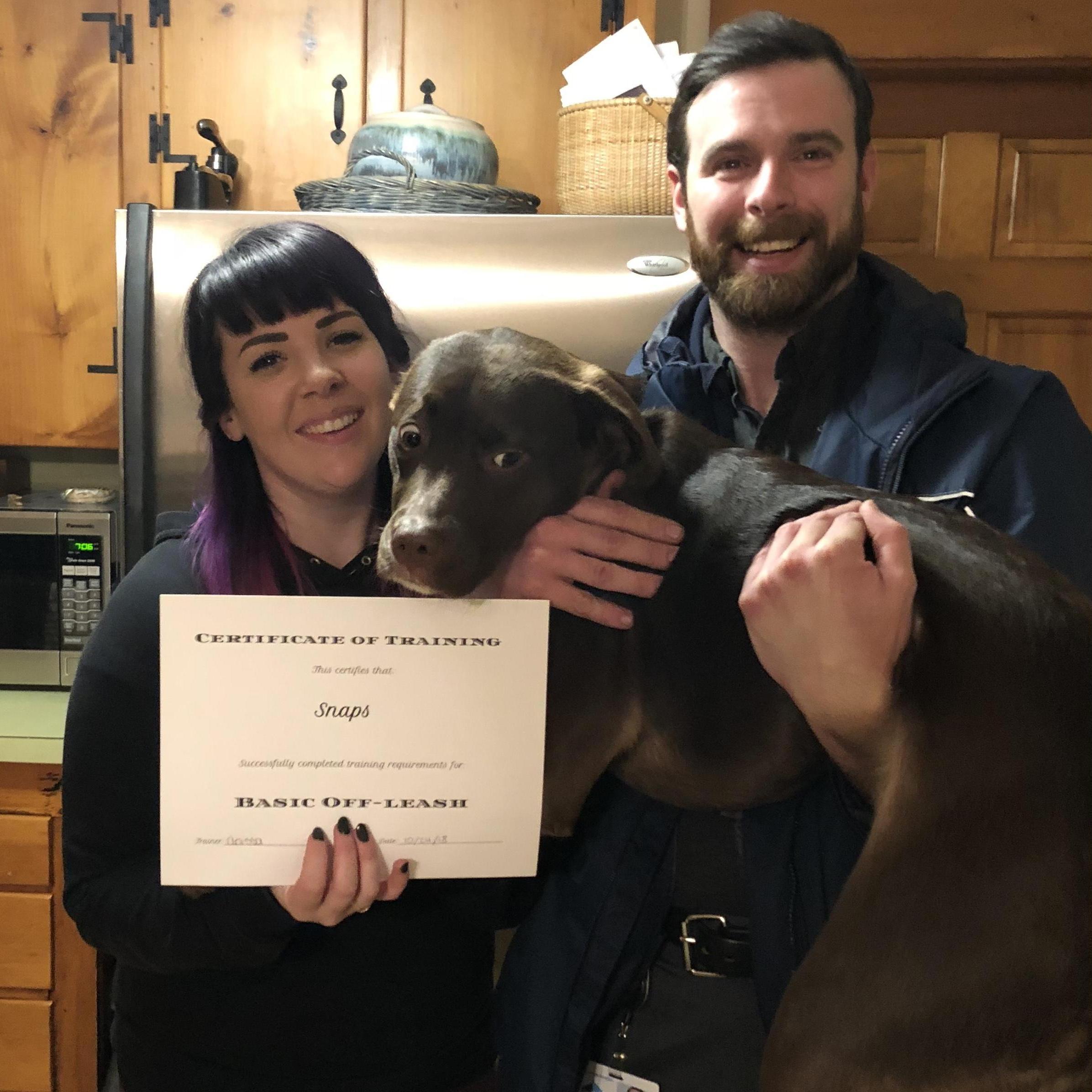 Obedience training complete, she loved every second of this picture