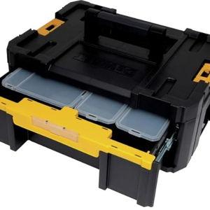 DEWALT Tool Organizer, TSTAK III, Single Deep Drawer, Heavy Duty Latches, Removable Compartments for Small Tools and Accessories (DWST17803)