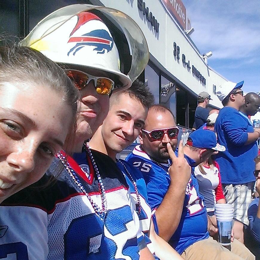 All the brothers (and me) at the Patriots game. We lost the game, and then someone lost a vehicle. Minor injuries but we went home very defeated that day.