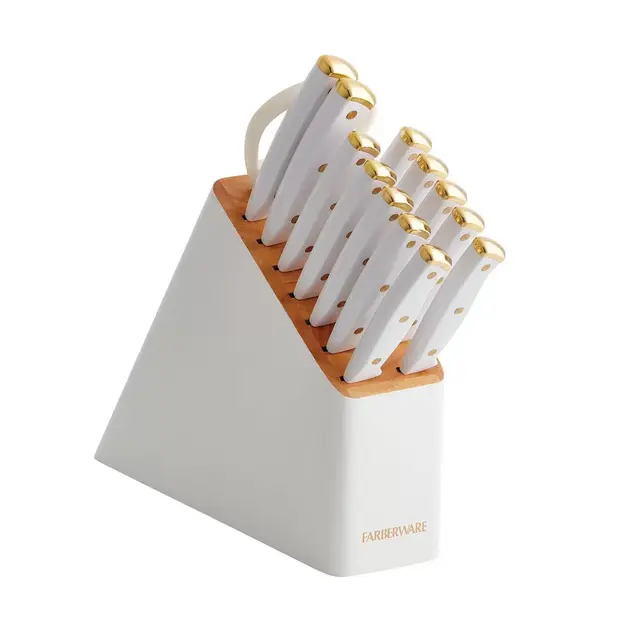 Farberware 14pc Slim Knife Set White