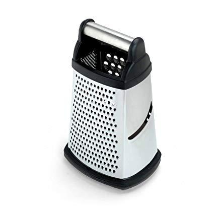 Most Popular Cheese Grater - KitchenAid Stainless Steel 4-Sided Food Grater With Storage Container For Hard Cheeses, Vegetables, Chocolate, Ginger, Nuts, Zesting Lemons, Limes and Oranges - Perfect For Everyday Cooks - Black