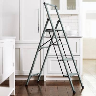 Ultralight Slimline 4 Step Stool - Stainless Steel