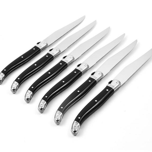 Laguiole Steak Knives, Set of 6 - Black