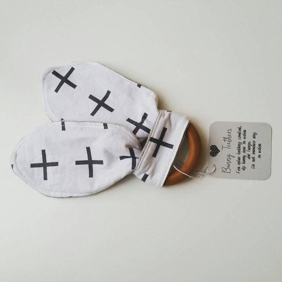 Natural Bunny Teething Ring