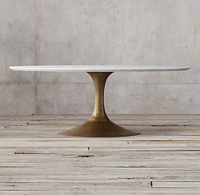 Aero Marble Oval Dining Table