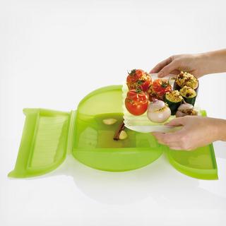 Microwavable Steam Case with Draining Tray & Cookbook