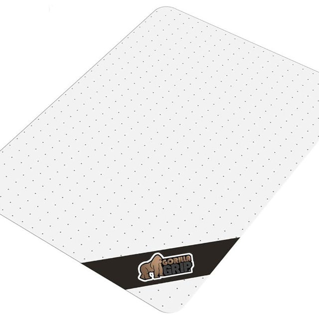 Gorilla Grip Office Chair Mat for Carpet Floor, Slip Resistant Heavy Duty Under Desk Protector Carpeted Floors, No Divot Plastic Rolling Computer Mats, Smooth Glide Semi Transparent Design 48x36 Clear